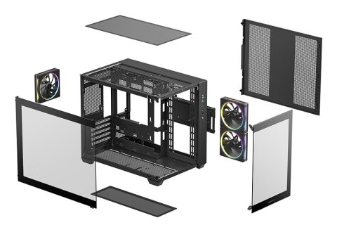 DEEPCOOL DeepCool CG330 3F Tower Czarny