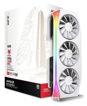 XFX Karta graficzna XFX RX 9070XT Mercury Magnetic Air RGB Gaming 16 GB OC Biały detaliczny - 16,384 MB - GDDR6