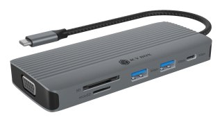 No name ICY BOX IB-DK4040a-CPD Przewodowa USB 3.2 Gen 1 (3.1 Gen 1) Type-C Aluminium, Srebrny