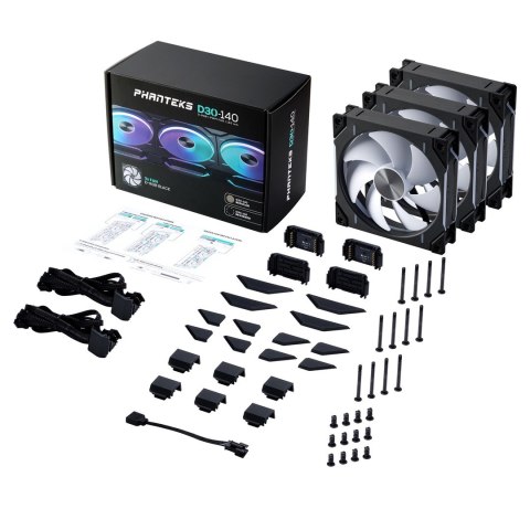 Phanteks Phanteks PH-F140D30 Wentylator 14 cm Czarny 3 szt.