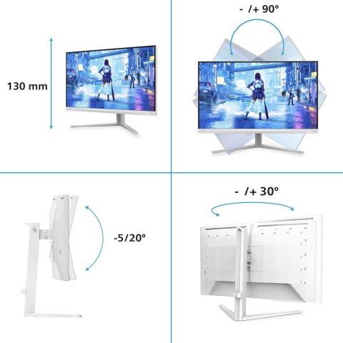 Philips Philips Evnia 5000 27M2N5201P/00 monitor komputerowy 68,6 cm (27") 1920 x 1080 px Full HD LCD Biały