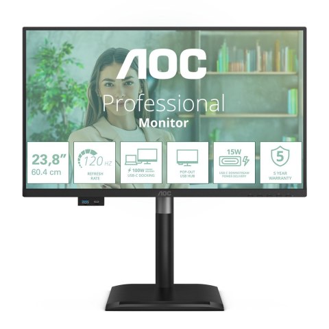 AOC AOC 24P4CV monitor komputerowy 60,5 cm (23.8") 1920 x 1080 px Full HD LED Czarny