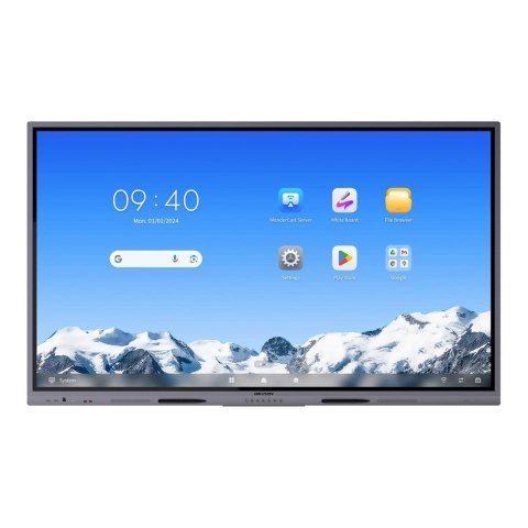 Hikvision Hikvision DS-D5C75RB/A2L signage display Interaktywny płaski panel 190,5 cm (75") LED Wi-Fi 480 cd/m2 4K Ultra HD Szary Ekran do