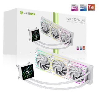 No name Gamemax CPU Liquid Cooler | HAILSTORM 360 LCD WH | White