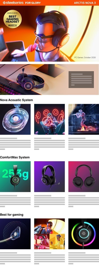 SteelSeries Słuchawki Steelseries Arctis Nova 3 61631 USB Type-C Czarne
