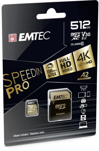 EMTEC Emtec ECMSDM512GXC10SP pamięć flash 512 GB MicroSDXC UHS-I Klasa 10