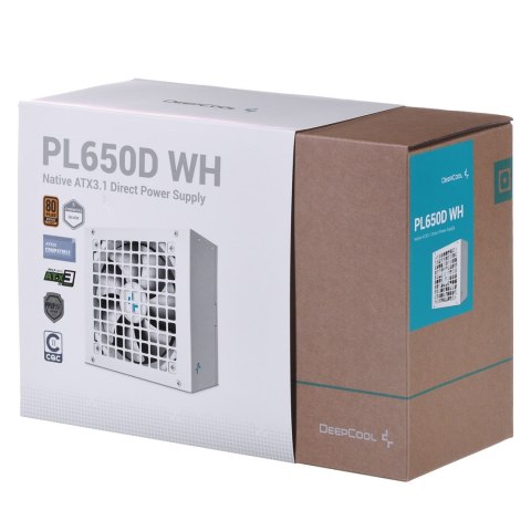 DEEPCOOL Zasilacz Deepcool PL650D WH  650W Bronze white