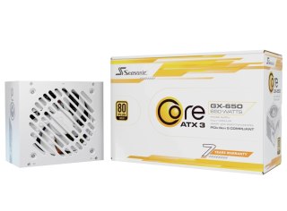 Seasonic Zasilacz SeaSonic Core GX-650 SRP-CGX651-A5A32SF-W ATX 3 650W Biały
