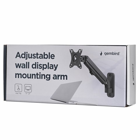 GEMBIRD GEMBIRD ŚCIENNE REGULOWANE RAMIĘ/UCHWYT NA MONITOR 17-27, VESA 100X100MM, DO 7 KG