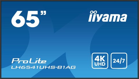 IIYAMA Monitor IIYAMA 164,0 cm (65") LH6541UHS-B1AG 16:9 3xHDMI+USB IPS