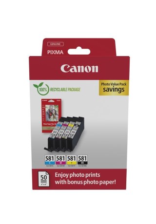 Canon Canon 2106C006 nabój z tuszem 4 szt. Oryginalny Czarny, Cyjan, Purpurowy, Żółty