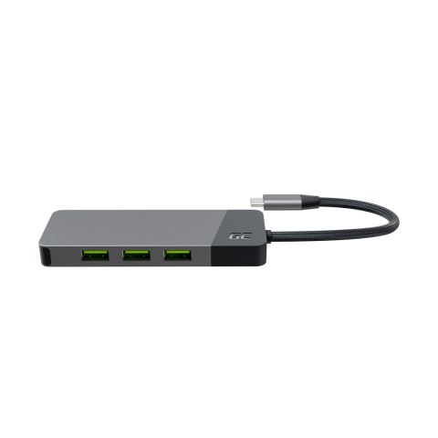 Green Cell GREEN CELL HUB USB-C ADAPTER GC CONNECT 7W1 (3XUSB 3.1, HDMI 4K 60HZ, USB-C PD 85W, MICROSD/SD)