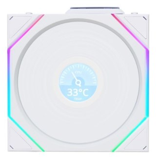 LIAN LI Wentylator Lian Li UNI FAN TL Wireless LCD Lüfter, ARGB, PWM - 120 mm, biały