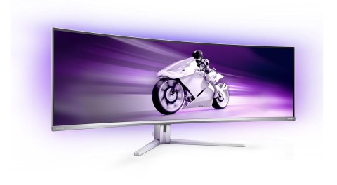 Philips Philips Evnia 8000 49M2C8900L/00 monitor komputerowy 124,2 cm (48.9") 5120 x 1440 px Dual QHD QD-OLED Biały