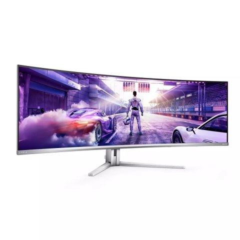 Philips Philips Evnia 8000 49M2C8900L/00 monitor komputerowy 124,2 cm (48.9") 5120 x 1440 px Dual QHD QD-OLED Biały