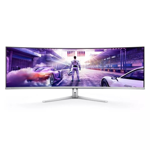 Philips Philips Evnia 8000 49M2C8900L/00 monitor komputerowy 124,2 cm (48.9") 5120 x 1440 px Dual QHD QD-OLED Biały