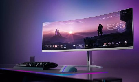 Philips Philips Evnia 8000 49M2C8900L/00 monitor komputerowy 124,2 cm (48.9") 5120 x 1440 px Dual QHD QD-OLED Biały