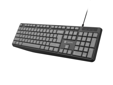 Natec Klawiatura Nautilus US Slim 1.8m czarno-szara