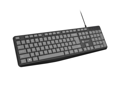 Natec Klawiatura Nautilus US Slim 1.8m czarno-szara