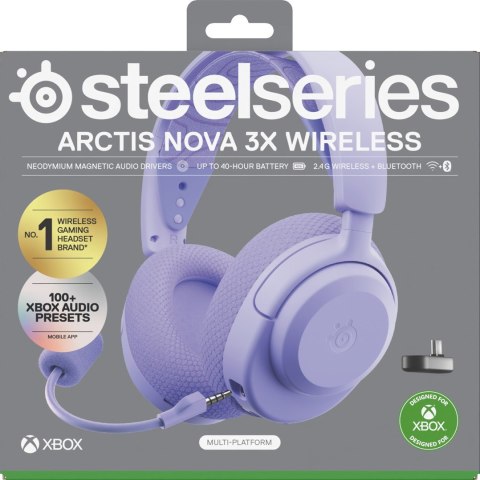 SteelSeries Słuchawki Steelseries Arctis Nova 3X Wireless for Xbox, Levander