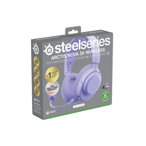 SteelSeries Słuchawki Steelseries Arctis Nova 3X Wireless for Xbox, Levander