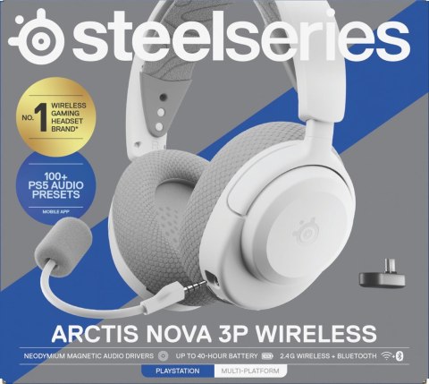 SteelSeries Słuchawki Steelseries Arctis Nova 3P BT (61687) Białe
