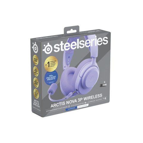 SteelSeries Słuchawki Steelseries Arctis Nova 3P Wireless do Playstation, Levander
