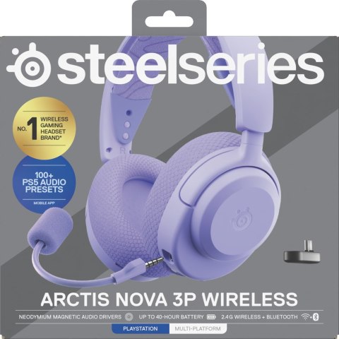 SteelSeries Słuchawki Steelseries Arctis Nova 3P Wireless do Playstation, Levander