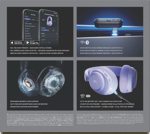 SteelSeries Słuchawki Steelseries Arctis Nova 3P Wireless do Playstation, Levander
