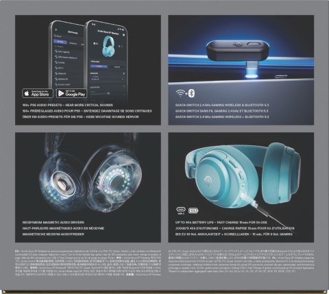 SteelSeries Słuchawki Steelseries Arctis Nova 3P Wireless for Playstation, Aqua