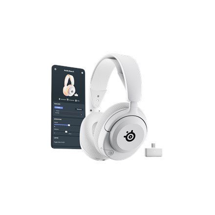 SteelSeries Słuchawki Steelseries Arctis Nova 5P Wireless Zestaw słuchawkowy Bezprzewodowy Opaska na głowę Gaming USB Type-C Bluetooth Biały