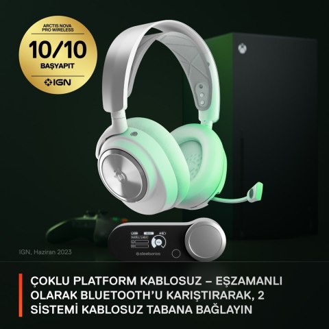 SteelSeries Steelseries 61525 słuchawki/zestaw słuchawkowy Przewodowa Opaska na głowę Gaming USB Type-C Biały