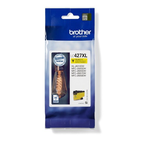 Brother Brother LC-427XLY nabój z tuszem 1 szt. Oryginalny Wysoka (XL) wydajność Żółty