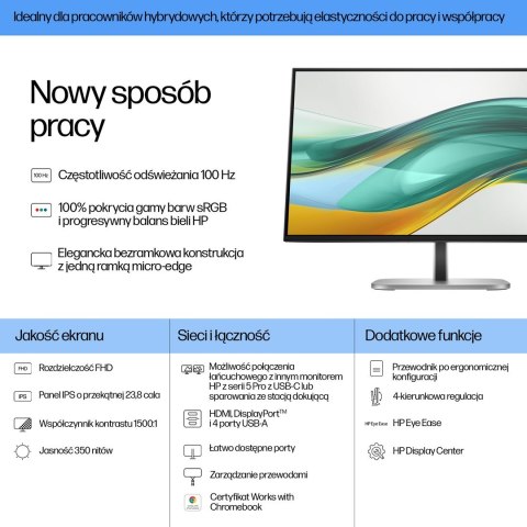 Hewlett-Packard MONITOR HP LED 23,8" S5 Pro 524pf (9D9L6UT)
