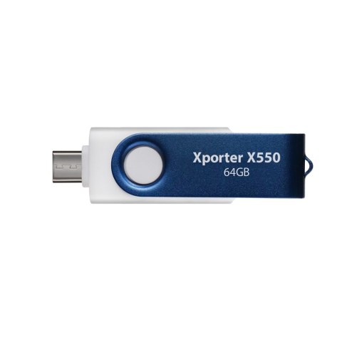 Patriot Memory PARTIOT FLASHDRIVE Xporter X550 64GB Dual USB A+C, 80MB/s Alu-plastic