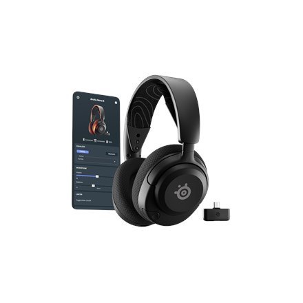 SteelSeries Seria SteelSeries | Zestaw słuchawkowy do gier | Arctis Nova 5 | Łączność Bluetooth | Nauszne | Mikrofon | Redukcja szumów | Łąc