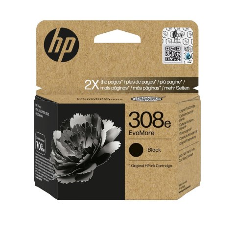Hewlett-Packard HP Oryginalny czarny tusz 308e EvoMore