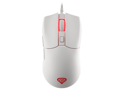 GENESIS Mysz dla graczy Genesis Krypton 750 lekka 8000 DPI PAW3333 RGB Biała gamingowa