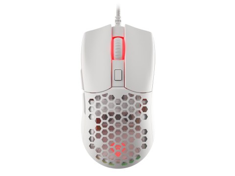 GENESIS Mysz dla graczy Genesis Krypton 750 lekka 8000 DPI PAW3333 RGB Biała gamingowa