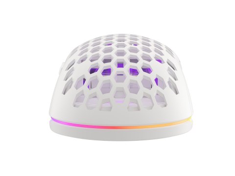 GENESIS Mysz dla graczy Genesis Krypton 750 lekka 8000 DPI PAW3333 RGB Biała gamingowa