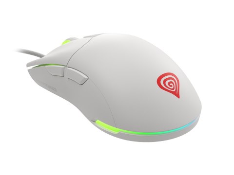 GENESIS Mysz dla graczy Genesis Krypton 750 lekka 8000 DPI PAW3333 RGB Biała gamingowa