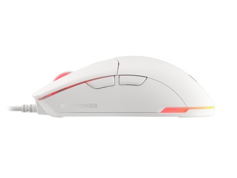 GENESIS Mysz dla graczy Genesis Krypton 750 lekka 8000 DPI PAW3333 RGB Biała gamingowa
