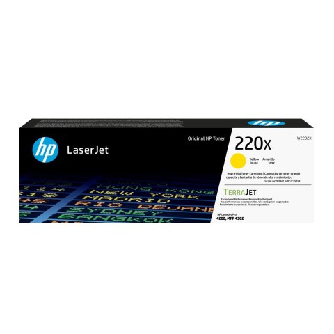 Hewlett-Packard HP Oryginalny wkład z żółtym tonerem 220X LaserJet