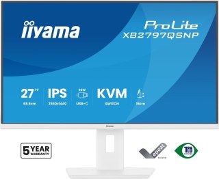 IIYAMA Iiyama ProLite XB2797QSNP-W1 monitor komputerowy 68,6 cm (27") 2560 x 1440 px Quad HD LCD Biały