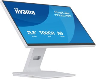 IIYAMA Iiyama ProLite T2252MSC-W2AG monitor komputerowy 54,5 cm (21.4") 1920 x 1080 px Full HD LCD Ekran dotykowy Biały