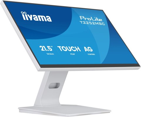 IIYAMA Iiyama ProLite T2252MSC-W2AG monitor komputerowy 54,5 cm (21.4") 1920 x 1080 px Full HD LCD Ekran dotykowy Biały