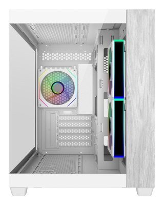 No name Cooler Master Elite 481 Wood Mini Tower Biały