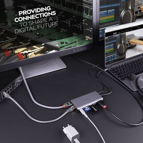 LINDY Lindy 43323 stacja dokująca Przewodowa USB 3.2 Gen 1 (3.1 Gen 1) Type-C Czarny, Szary