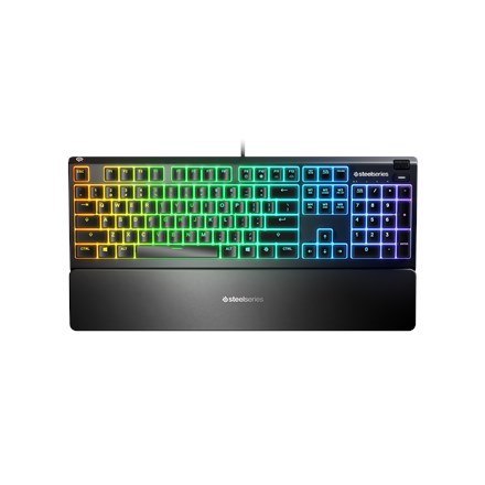 SteelSeries SteelSeries Apex 3 Gaming Keyboard, US Layout, Wired, Black SteelSeries Apex 3 Gaming keyboard IP32 water resistant for protecti