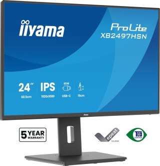 IIYAMA Iiyama ProLite XB2497HSN-B1 monitor komputerowy 60,5 cm (23.8") 1920 x 1080 px Full HD LED Czarny